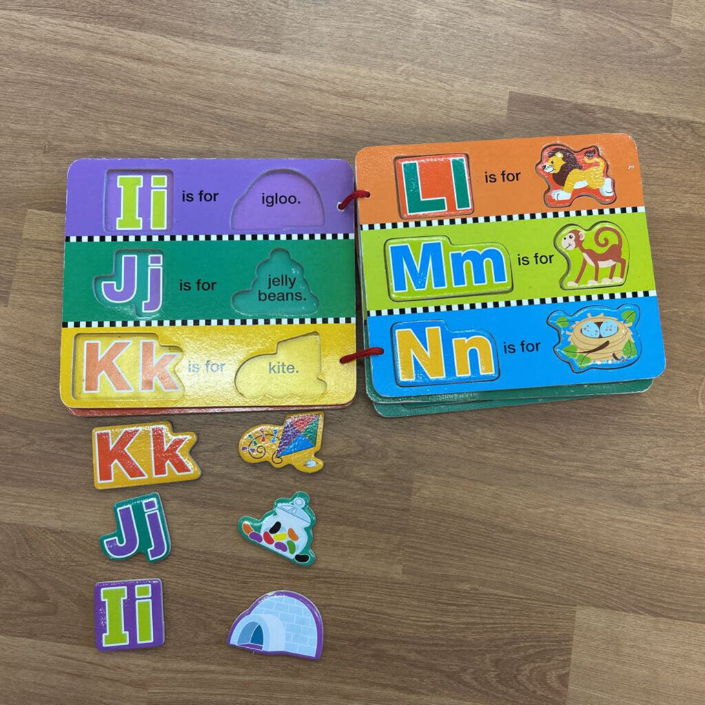 Melissa & Doug Wooden Magnetic Alphabet Puzzle Book