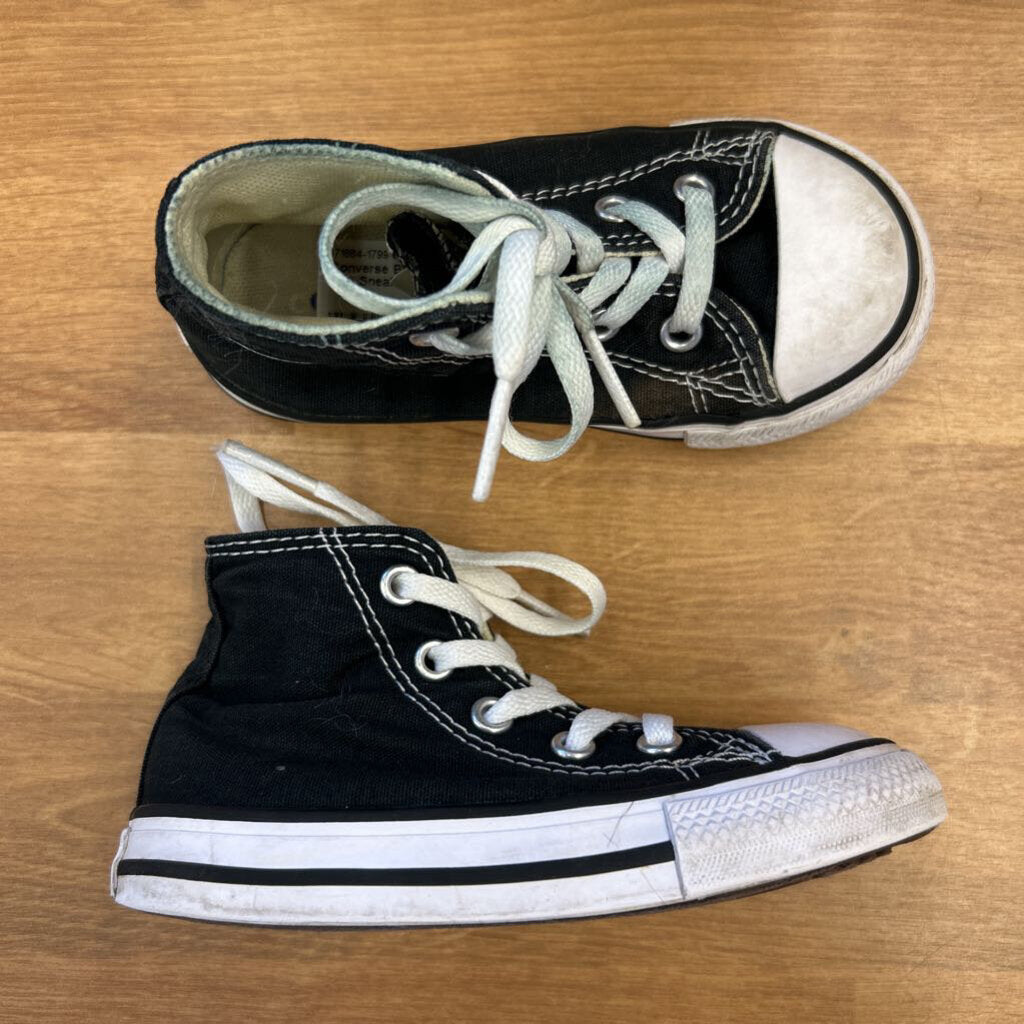 Converse Black High Top Sneakers (wear) - 7