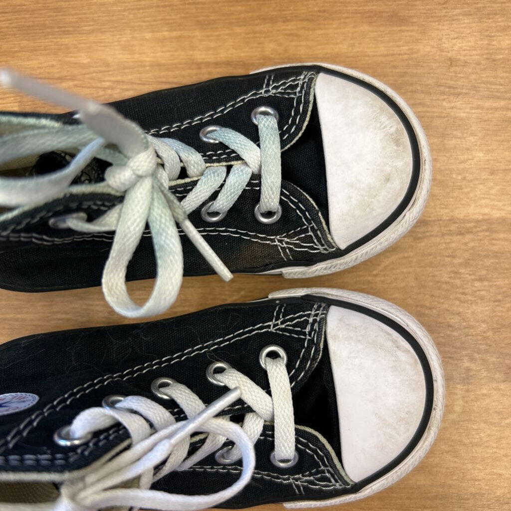 Converse Black High Top Sneakers (wear) - 7