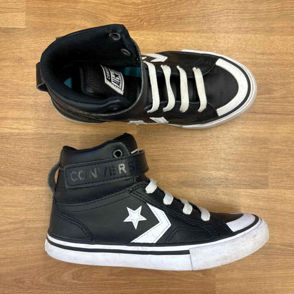 Converse Black Leather High Top Sneakers - 13