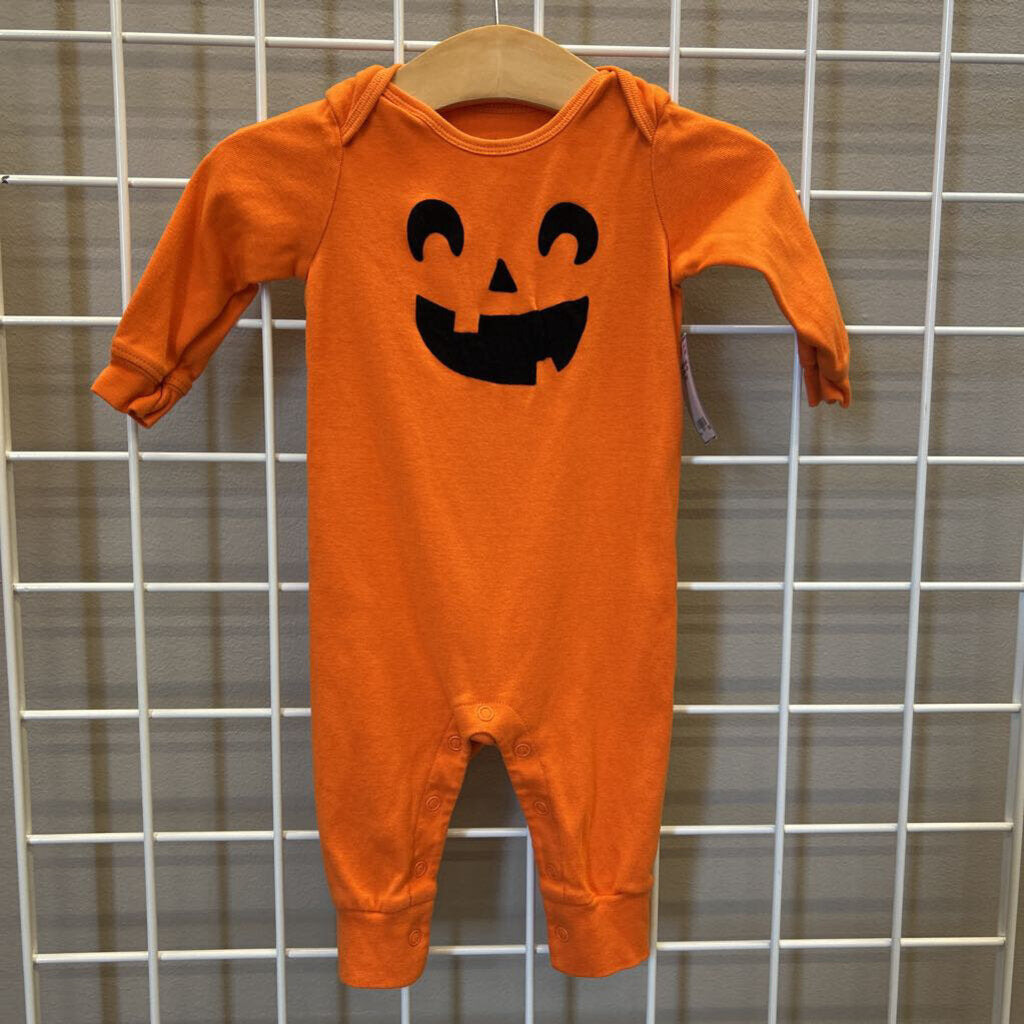 Carter's Pumpkin LS Romper - 6m