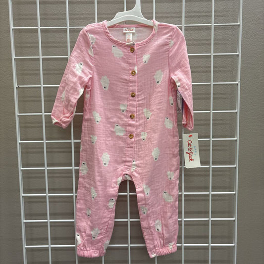 NWT Cat & Jack Ghost LS Romper - 12m