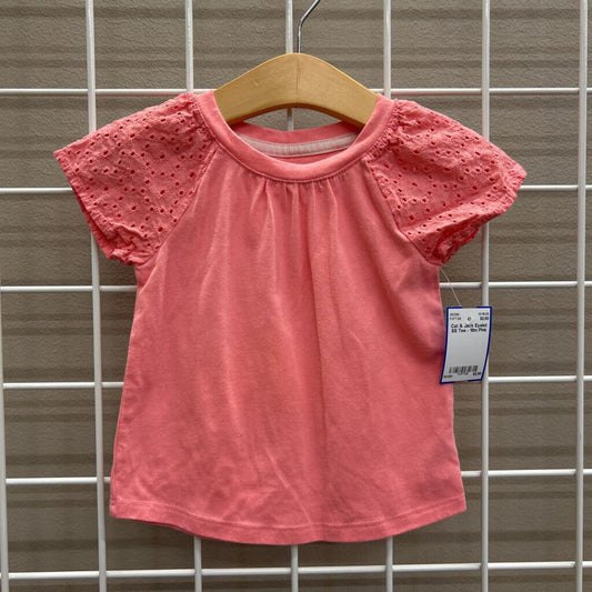 Cat & Jack Eyelet SS Tee - 18m