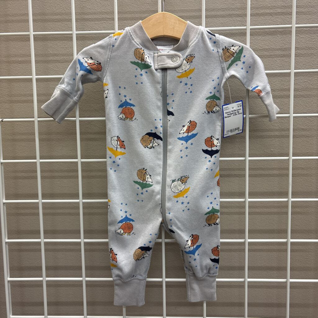 Hanna Andersson Hedgehog Zip Sleeper - 0/3m