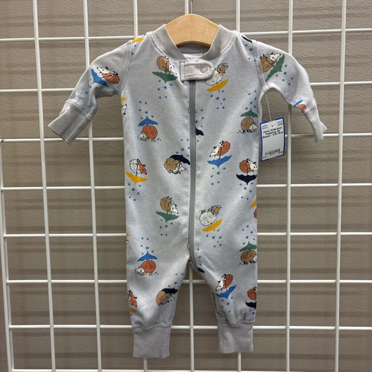 Hanna Andersson Hedgehog Zip Sleeper - 0/3m