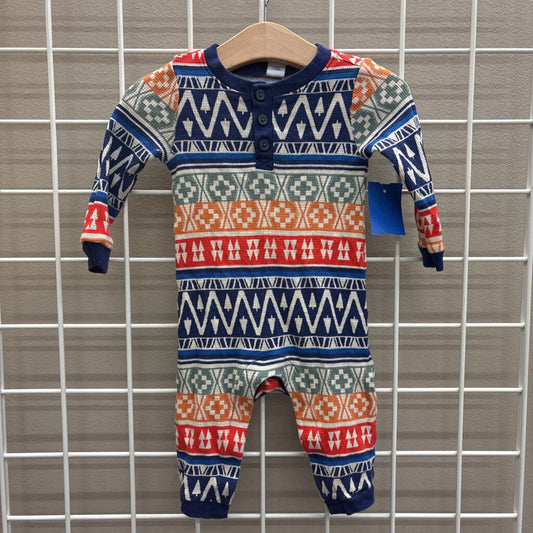 Old Navy Tree LS Thermal Romper - 6/12m