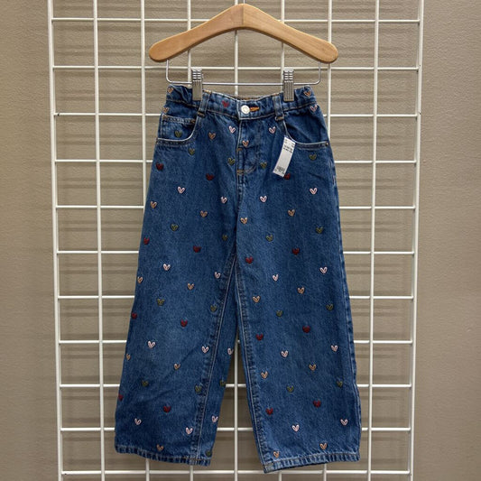 Zara Heart Wide Leg Jeans - 6