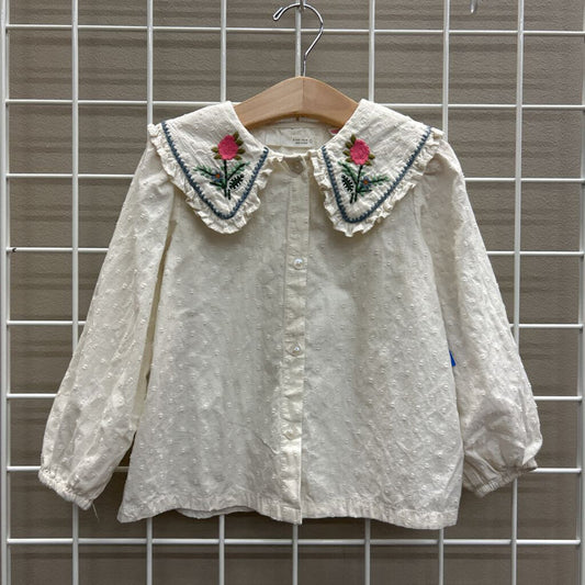 Zara Swiss Dot LS Top - 6