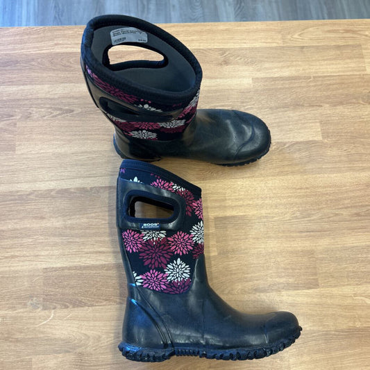 Bogs Floral Insulated Boots Black/Pink - 3
