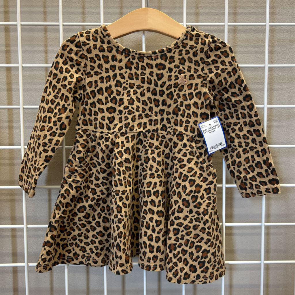 Baby Gap Leopard LS Twirl Dress - 2T