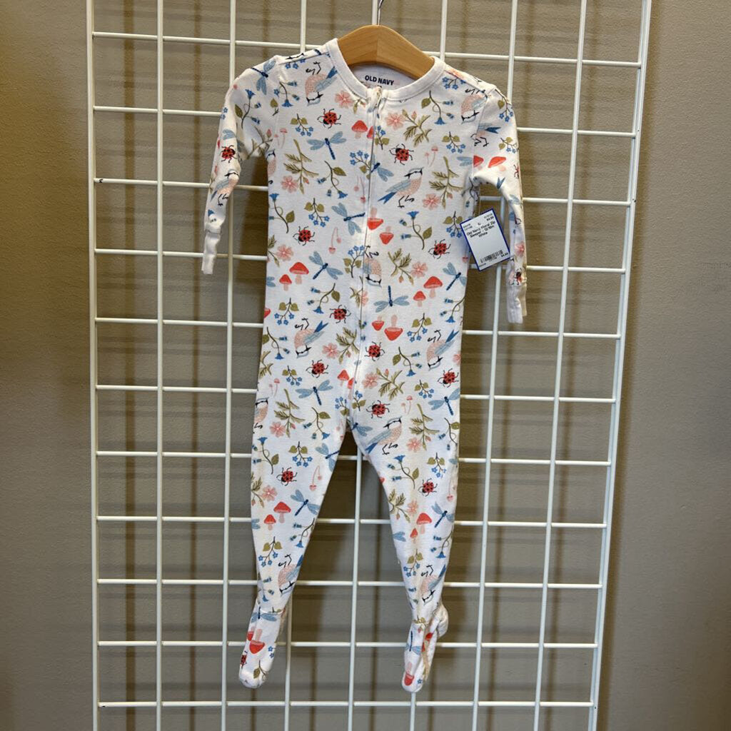 Old Navy Floral Zip Sleeper - 12/18m