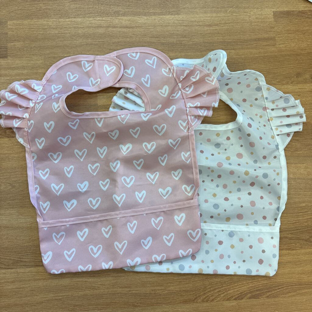 Set of 2 Ruffle Bibs