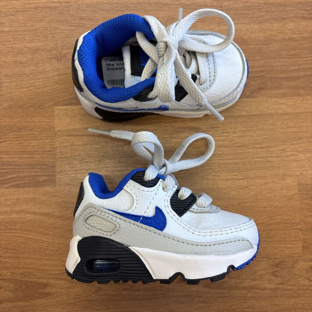 Nike White/Blue Sneakers - 2