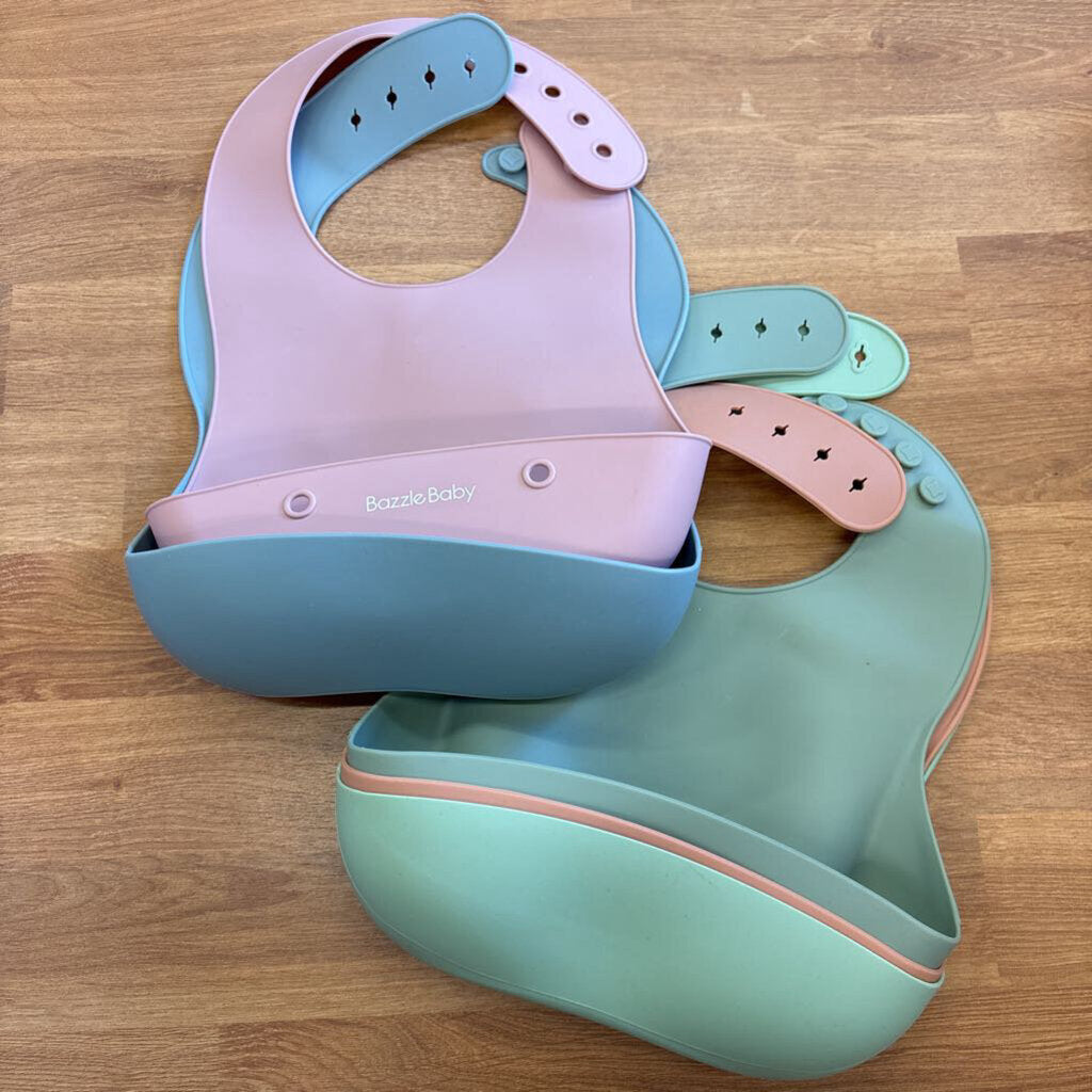 Set of 5 Silicone Bibs