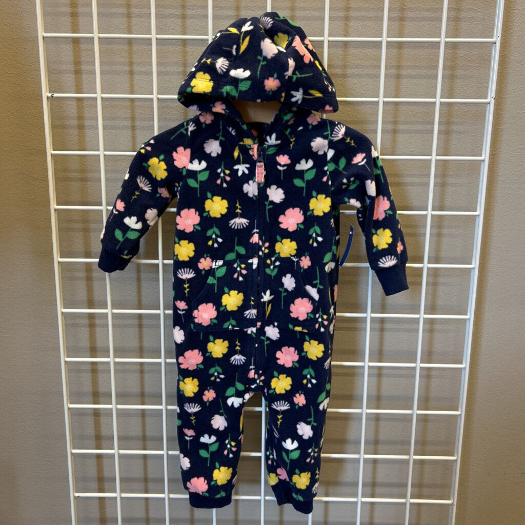 Carter's Fleece Hoodie Coverall - 9m