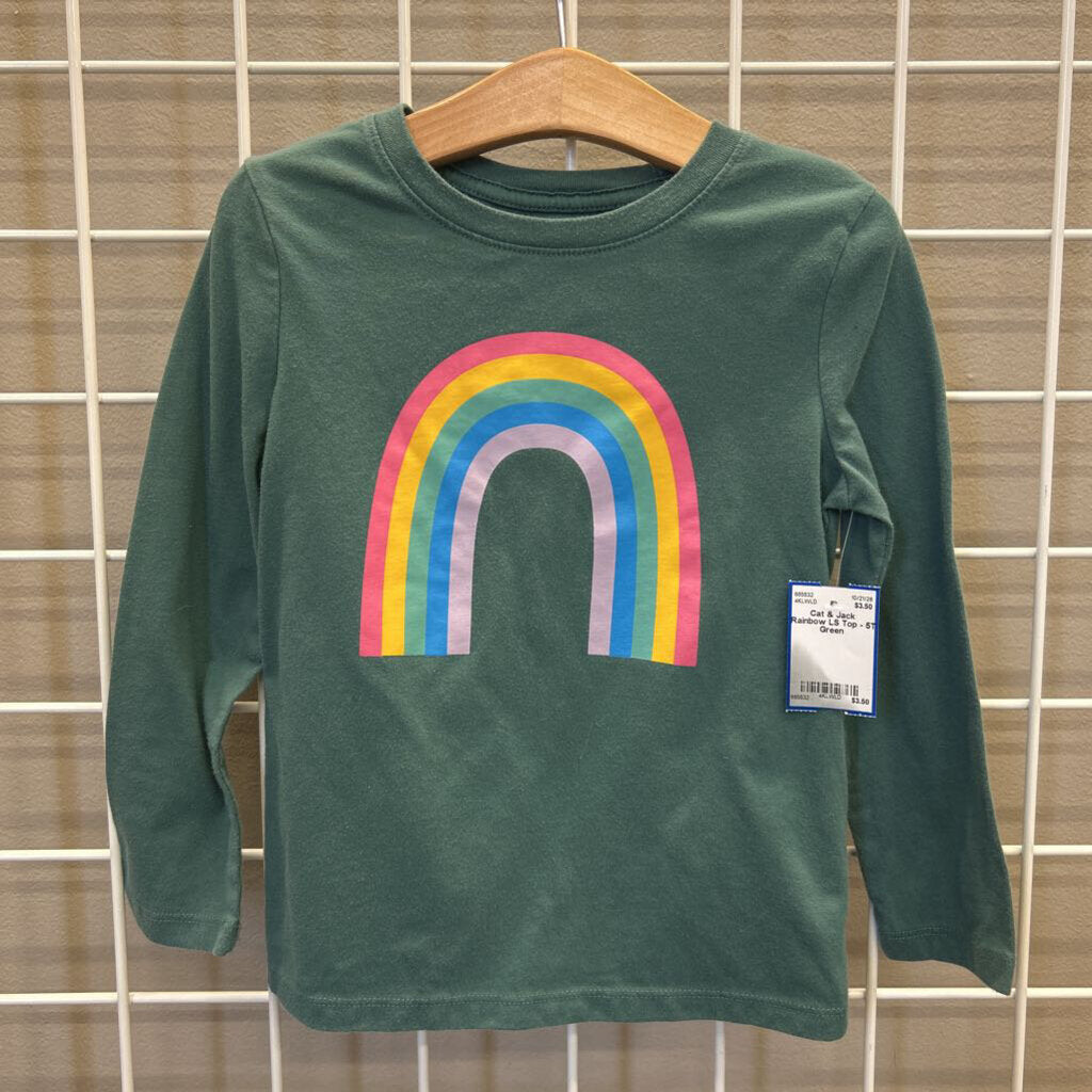 Cat & Jack Rainbow LS Top - 5T