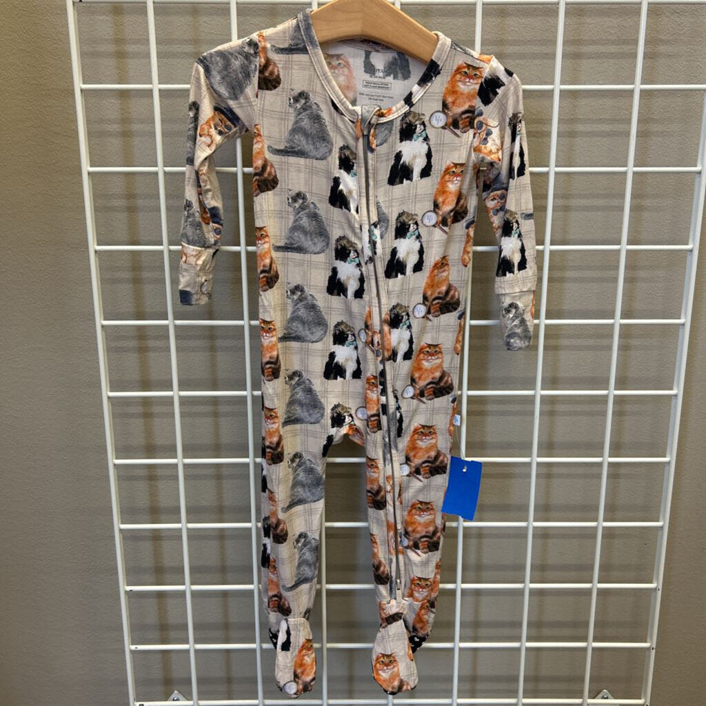 Posh Peanut Bamboo Cats Zip Sleeper - 18/24m