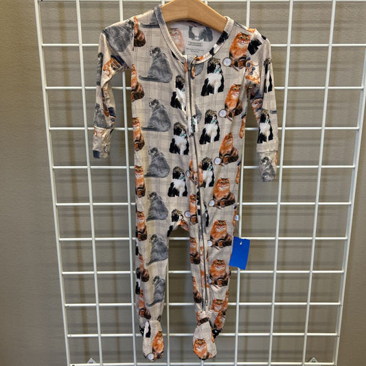 Posh Peanut Bamboo Cats Zip Sleeper - 18/24m