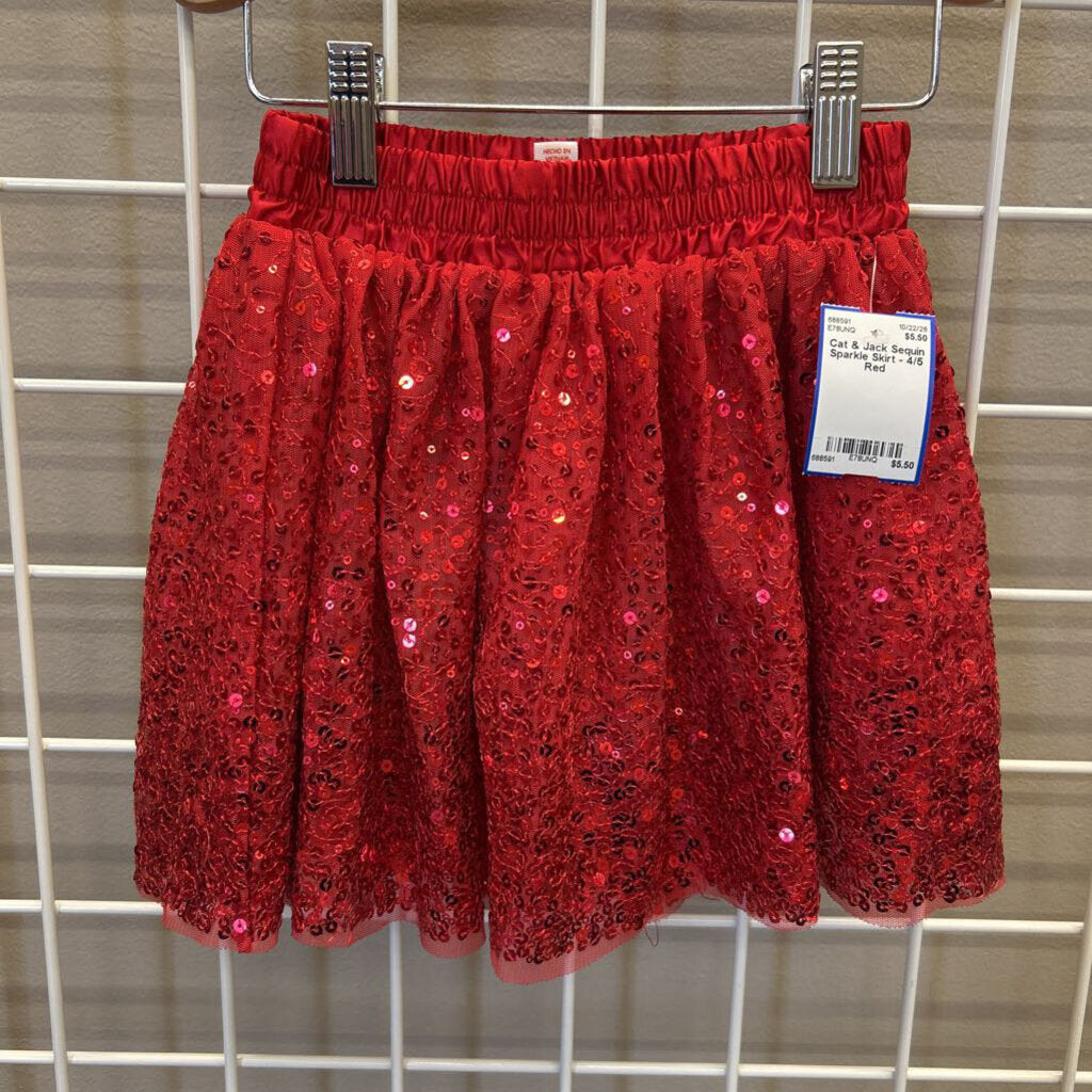 Cat & Jack Sequin Sparkle Skirt - 4/5