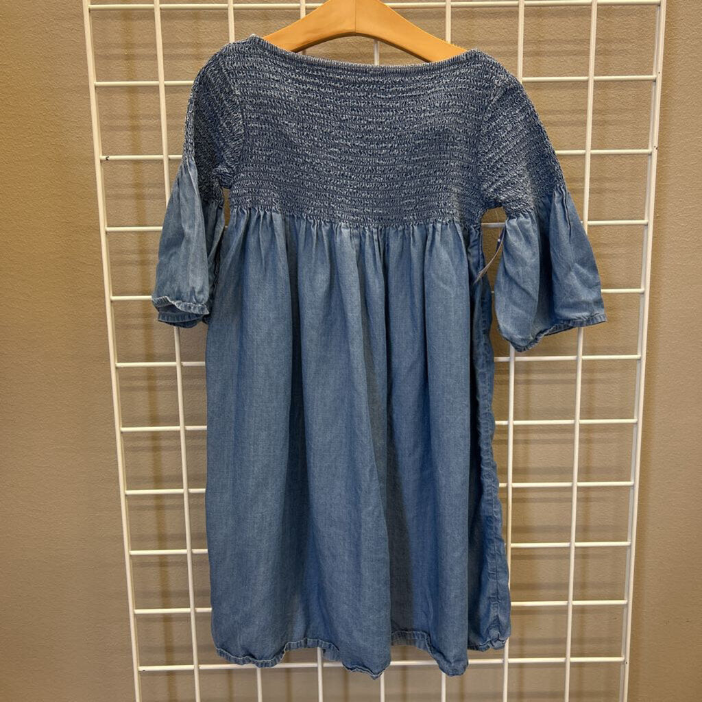 Gap Kids Smocked Chambray SS Dress - 8