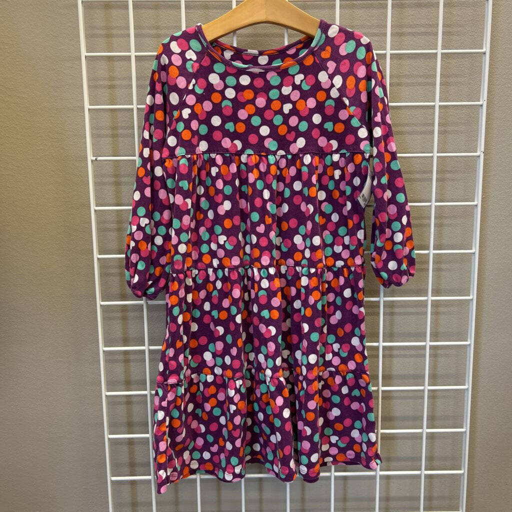 Garnet Hill Kids Dot LS Dress - 8