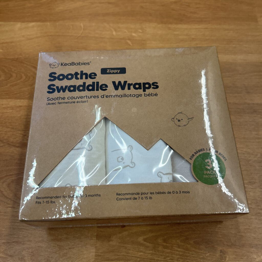 NEW Kea Babies Soothe Swaddle Wraps 3 Pack
