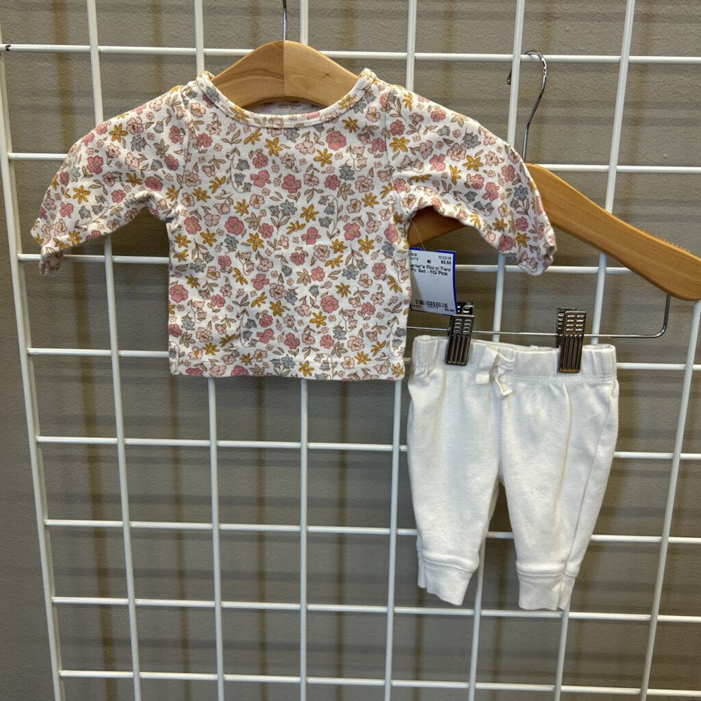 Carter's Floral Two Pc Set - NB