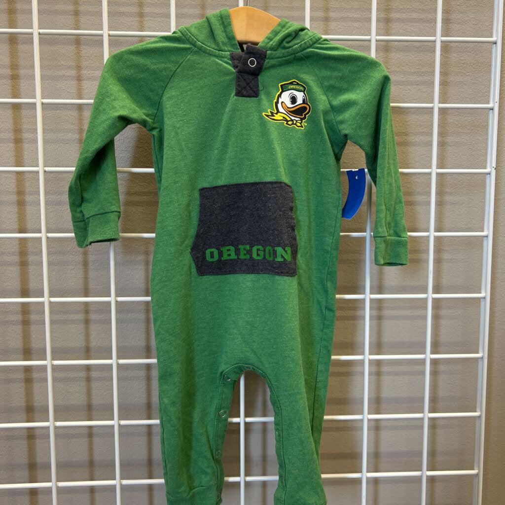 Colosseum Oregon Ducks LS Hoodie Romper - 6/12m