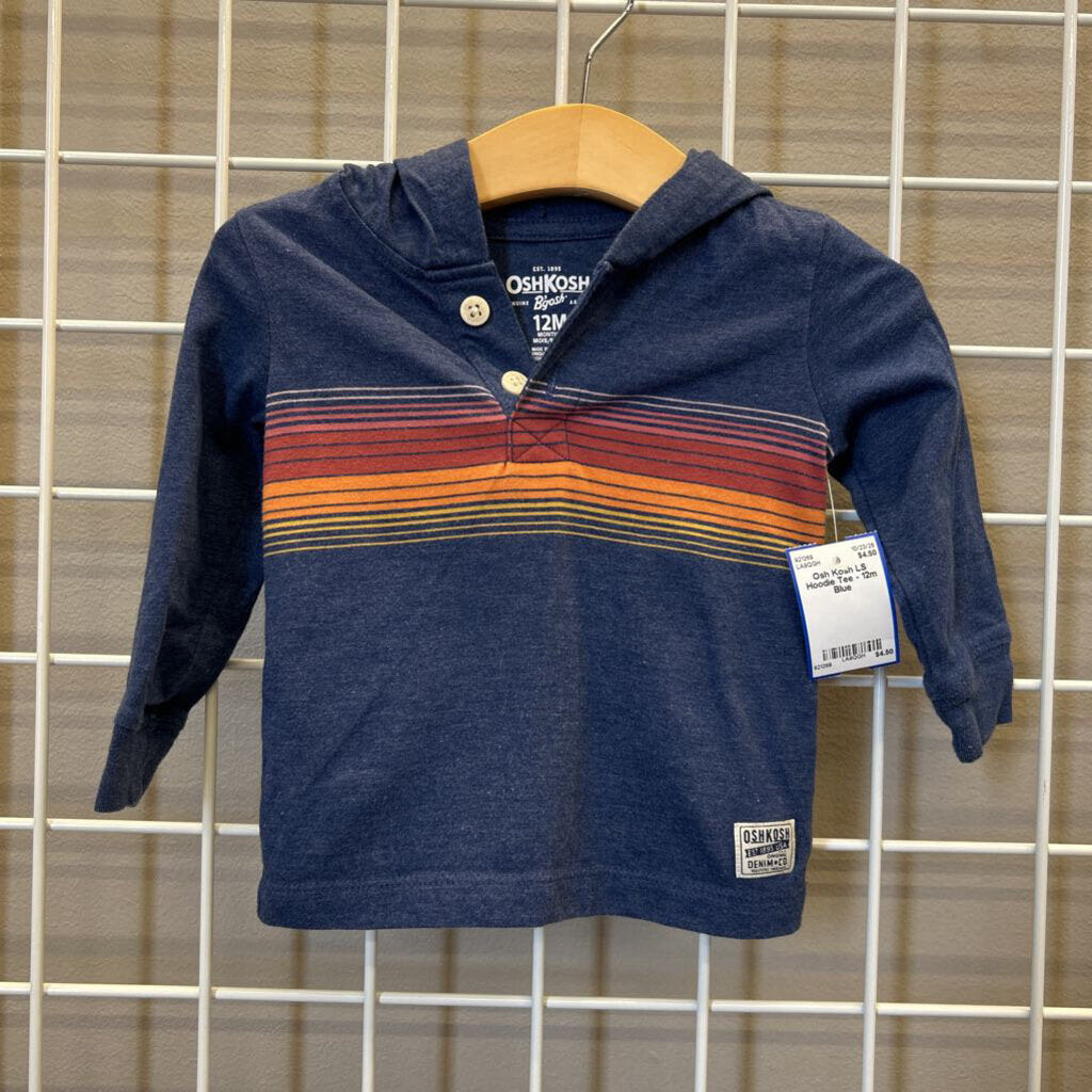 Osh Kosh LS Hoodie Tee - 12m