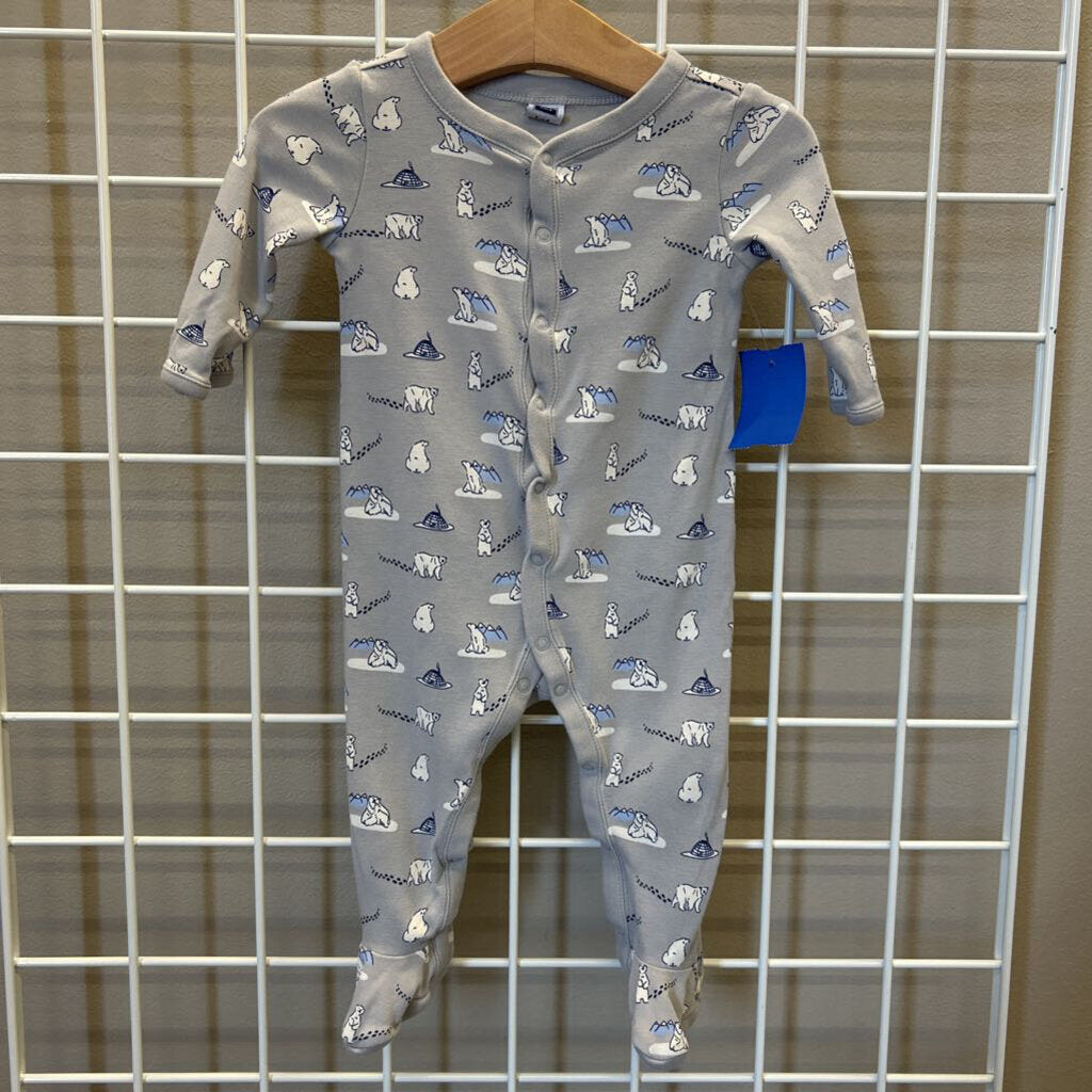 Janie & Jack Polar Bear Snap Sleeper - 3/6m