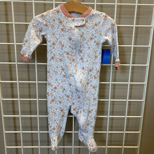 Chick Pea Floral Zip Sleeper - 6/9m