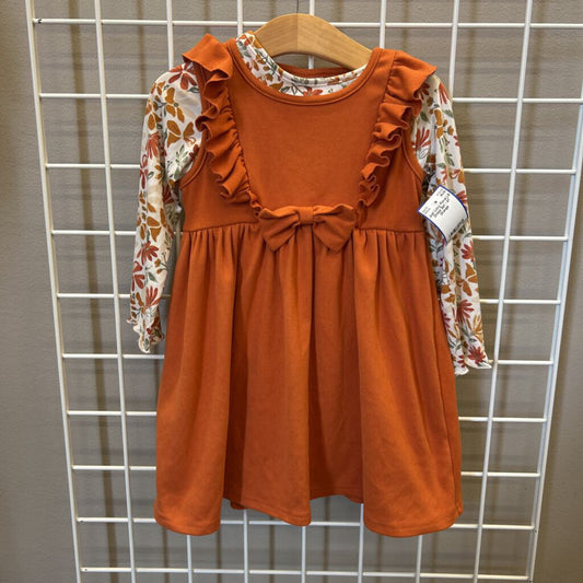 Just Lizzy Floral LS Dress Set - 4T