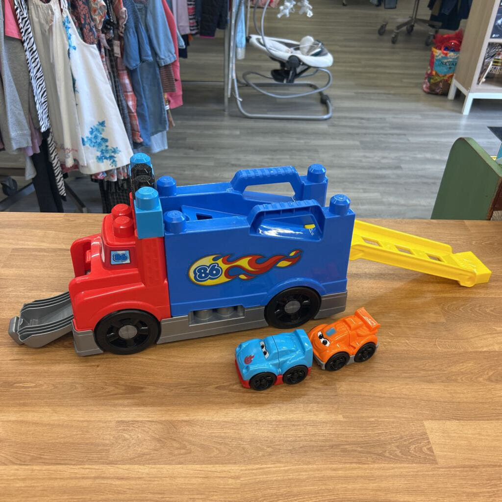 Mega Blocks Transport Truck w/ Cars