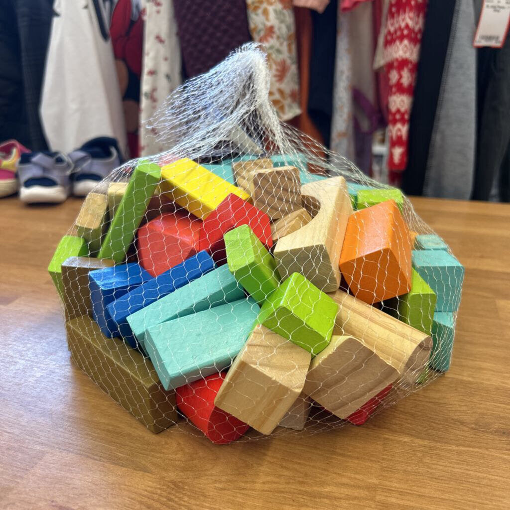 Bag of Misc. Rainbow / Wood Blocks