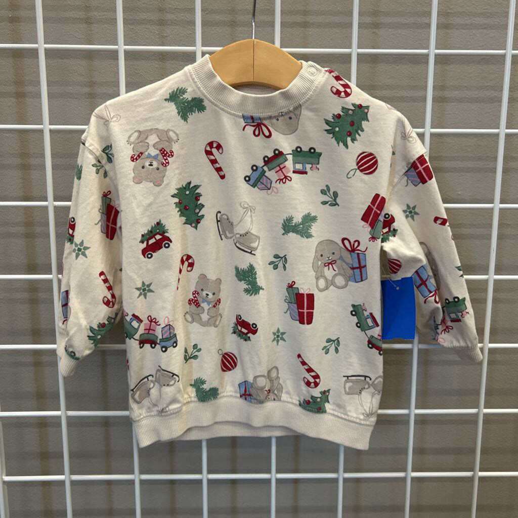 H&M Candy Cane Crewneck - 18m