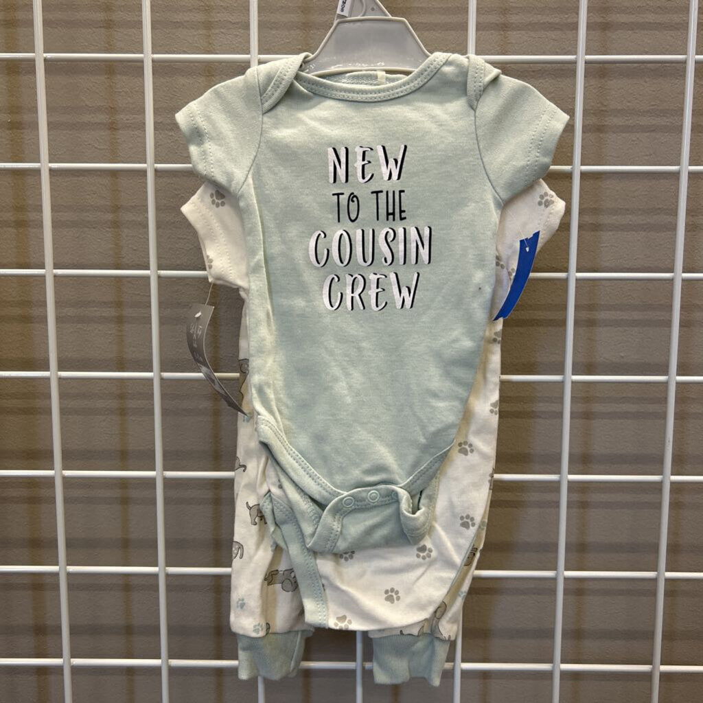 NWT Le Top Cousin Crew Three Pc Set - 0/3m