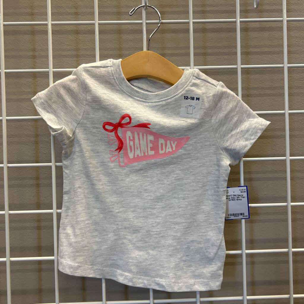 NWT Old Navy Game Day SS Top - 12/18m