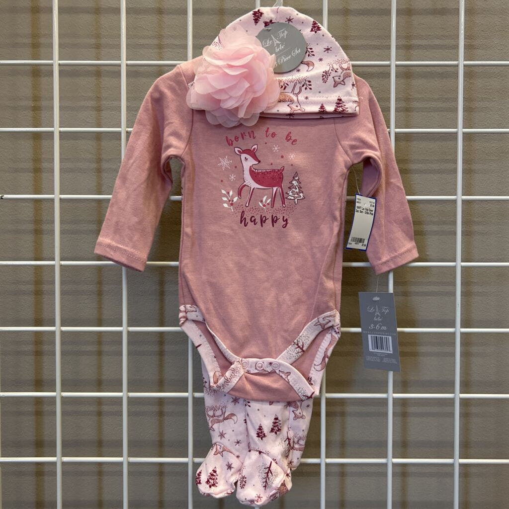 NWT Le Top Deer 3pc Set - 3/6m