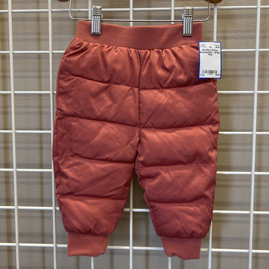 Old Navy Puffer Sweatpants - 12/18m