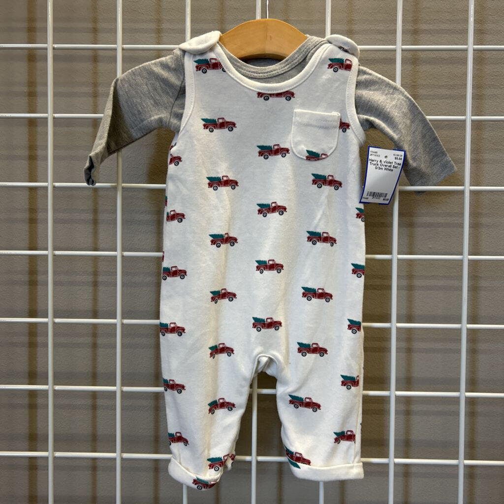 Harry & Violet Tree Truck Overall Set - 0/3m