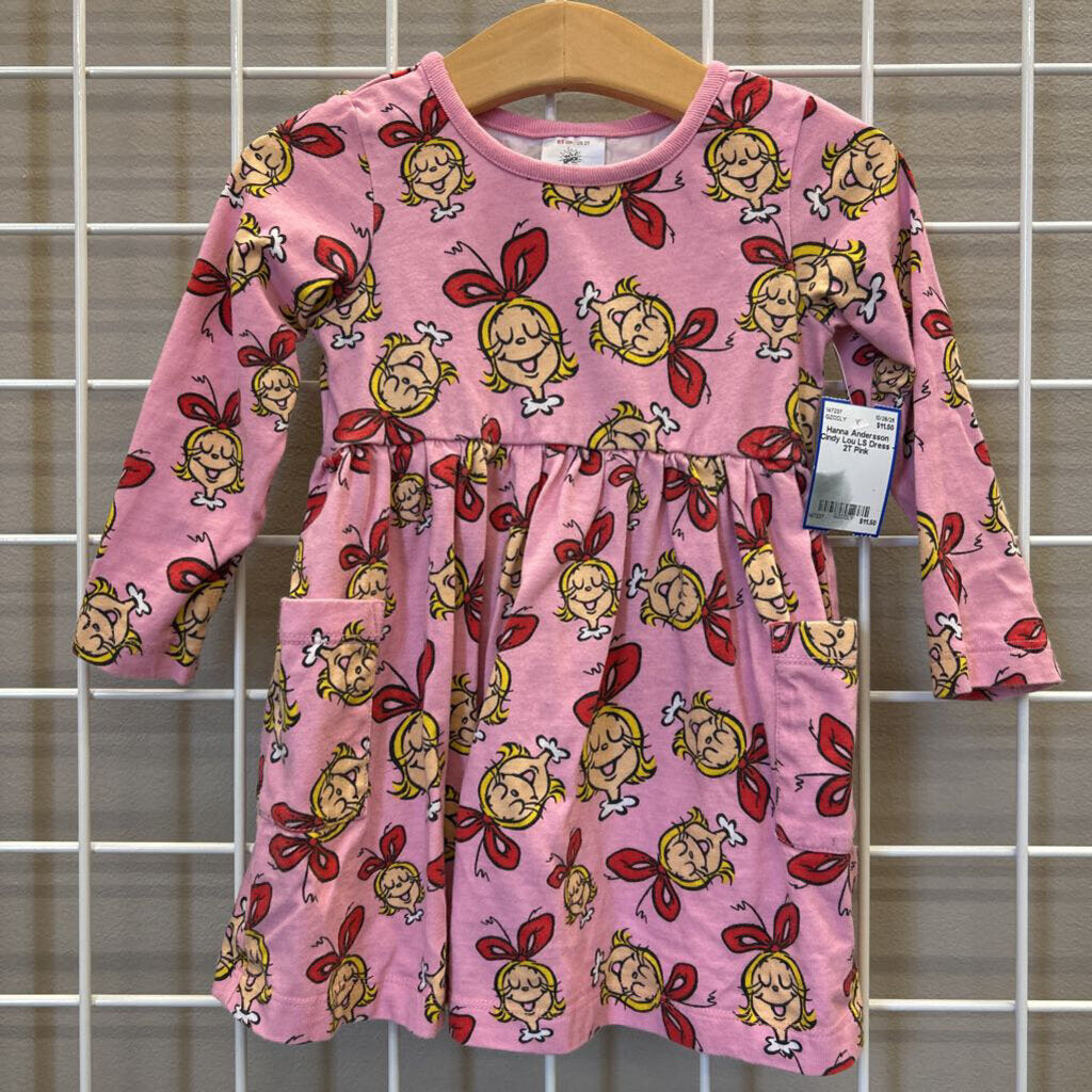 Hanna Andersson Cindy Lou LS Dress - 2T
