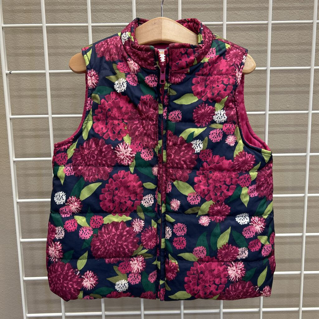 Gymboree Floral Puffer Vest - 5/6