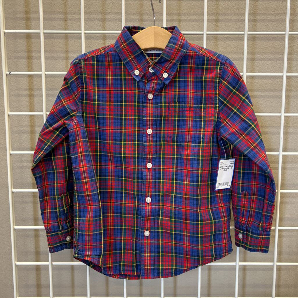 Janie & Jack Plaid LS Button Up - 4