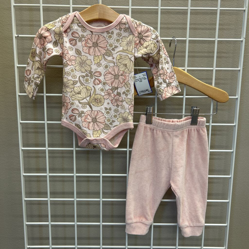 Chick Pea Floral Two Pc Set - 3/6m