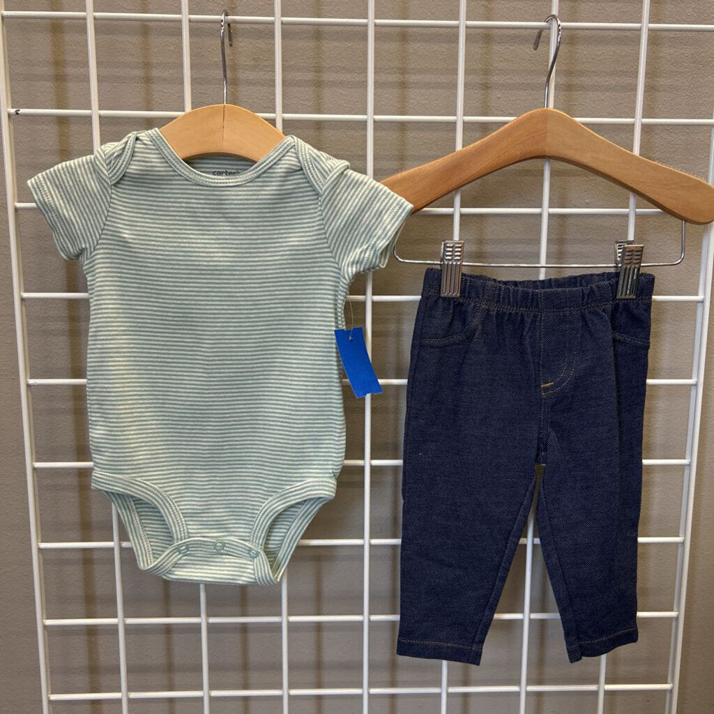 Carter's SS Onesie / Pants Set - 6m