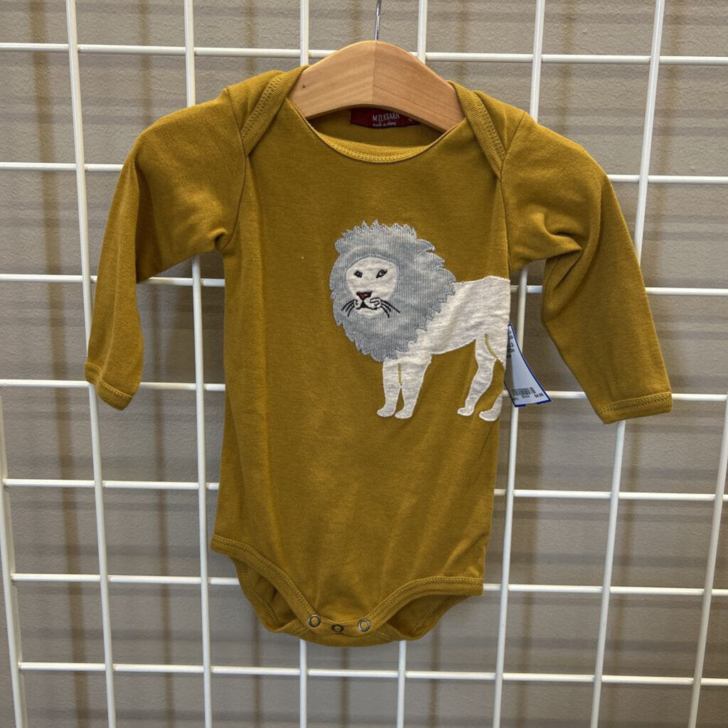 Milkbarn Lion LS Onesie - 6/12m