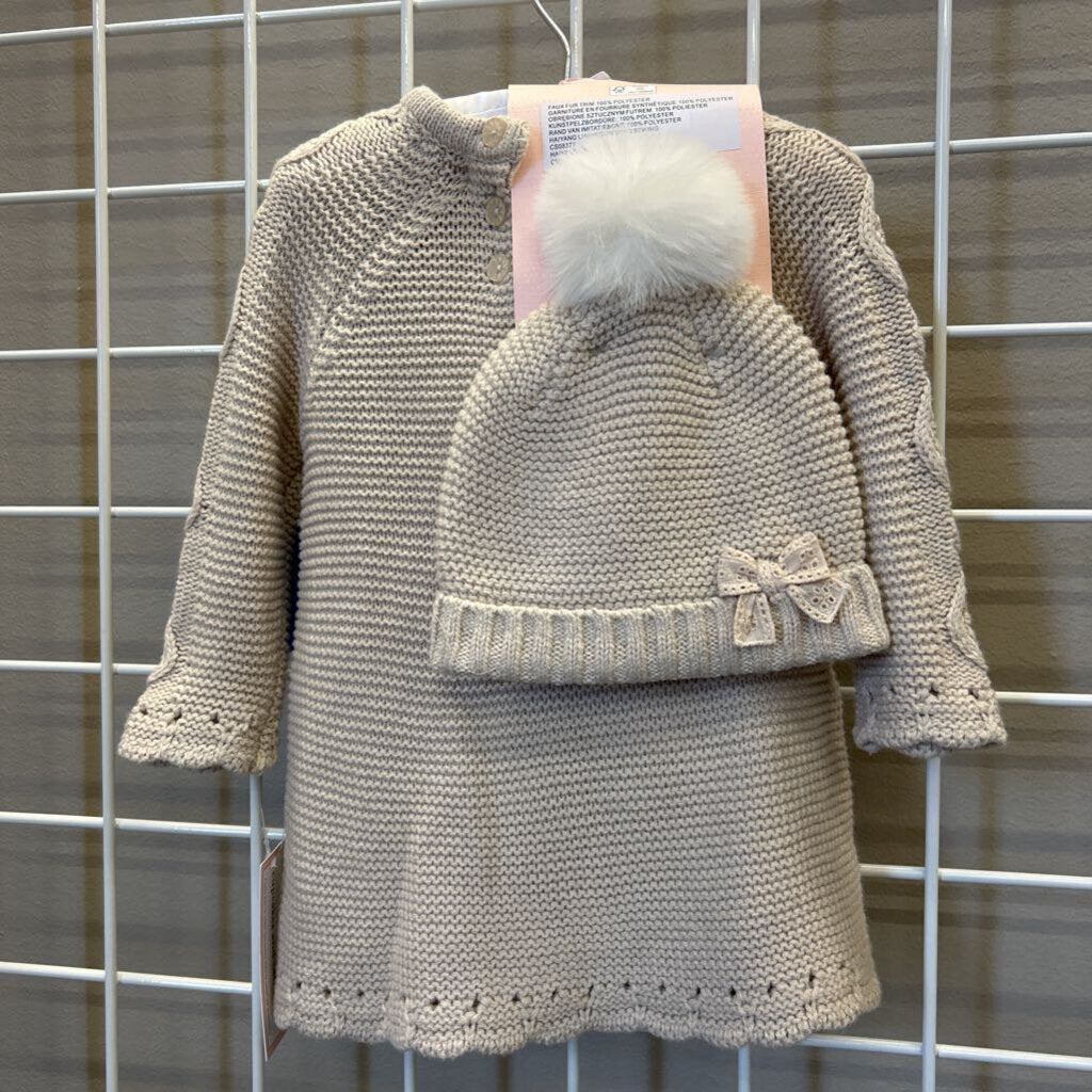 NWT Cupcakes and Cashmere Knit Dress Set - 3/6m