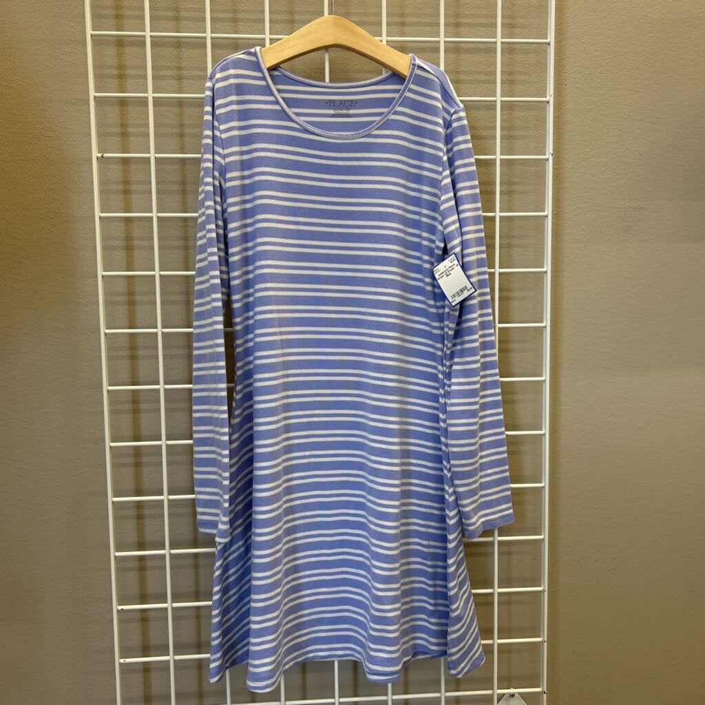 Children's Place Stripe LS Dress - 14