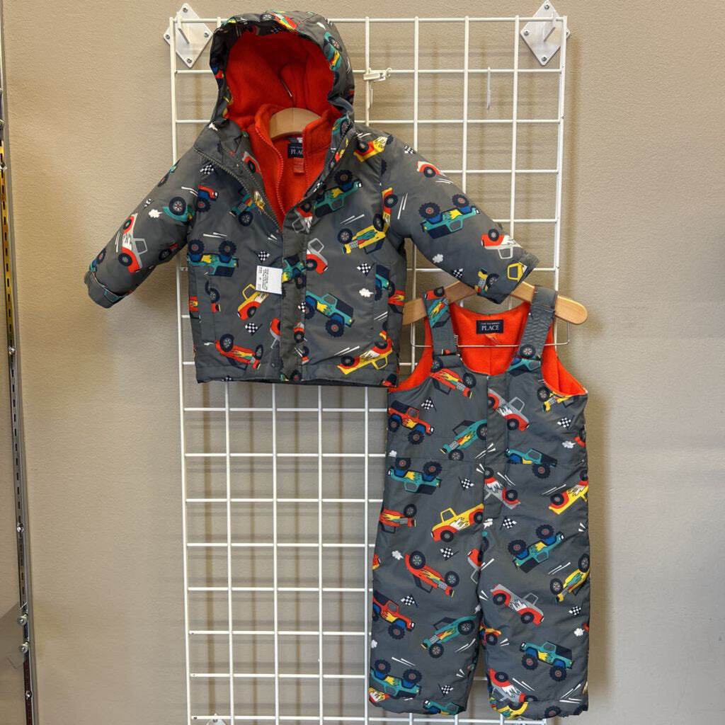 Children's Place Trucks Snow Suit Set - 18/24m