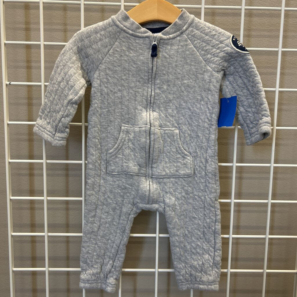 Carter's Quilted Space Zip Romper - 9m
